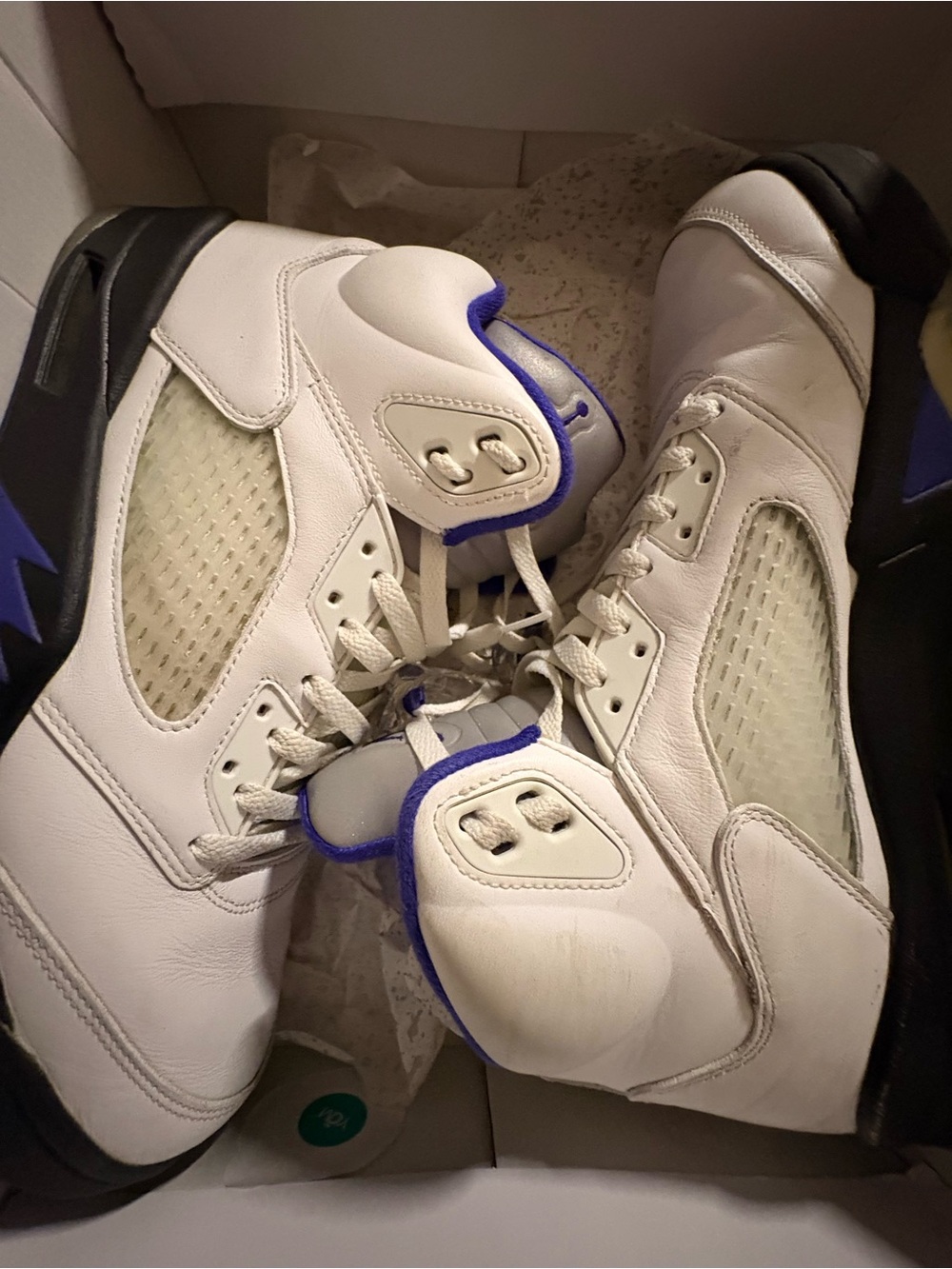 Nike Air Jordan 5 Retro Stealth 2.0 White Hyper Royal Men’s Size 12.5 w/ Box